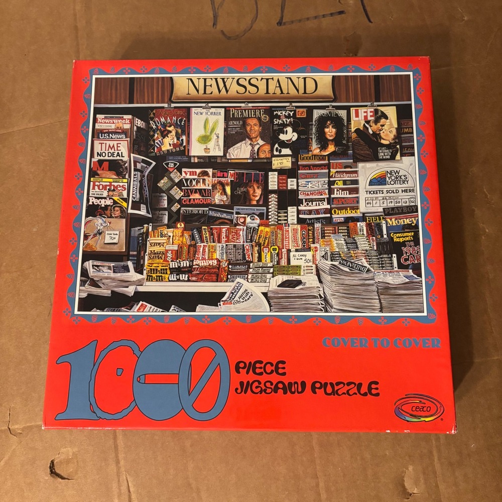 Ceaco Newsstand Cover to Cover 1000 Piece‎ Jigsaw Puzzle 3300-18 Vintage 80s